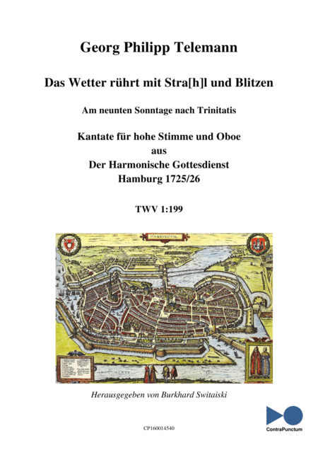 Free Sheet Music Harmonischer Gottesdienst Twv 1 199 Das Wetter Rhrt Mit Stral Und Blitzen