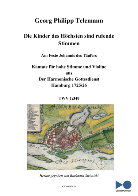 Harmonischer Gottesdienst Twv 1 349 Die Kinder Des Hchsten Sind Rufende Stimmen Sheet Music