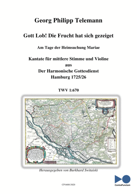 Harmonischer Gottesdienst Twv 1 670 Gott Lob Die Frucht Hat Sich Gezeiget Sheet Music