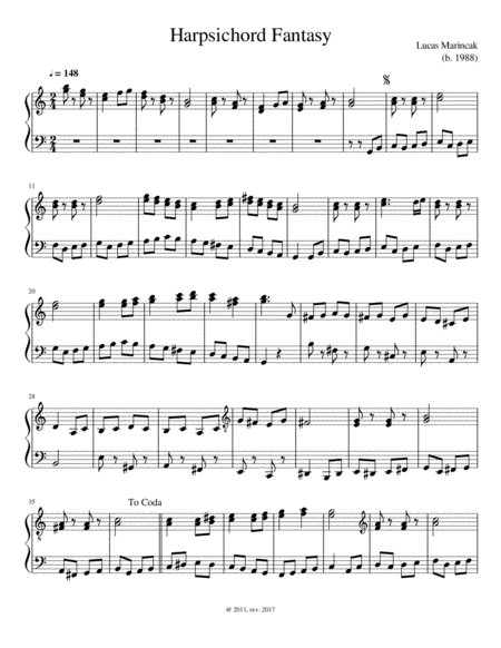 Harpsichord Fantasy Sheet Music