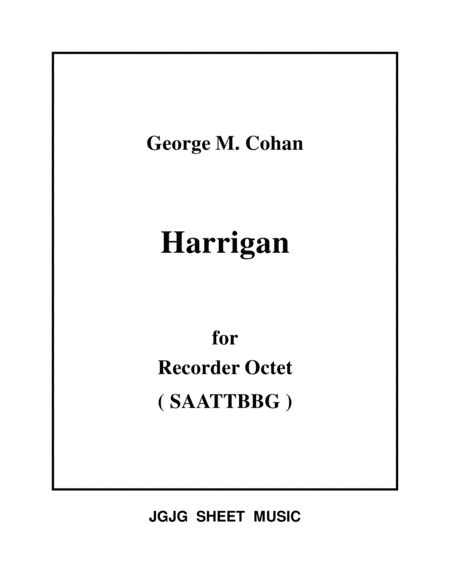 Free Sheet Music Harrigan For Recorder Octet