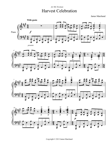 Harvest Celebration Sheet Music