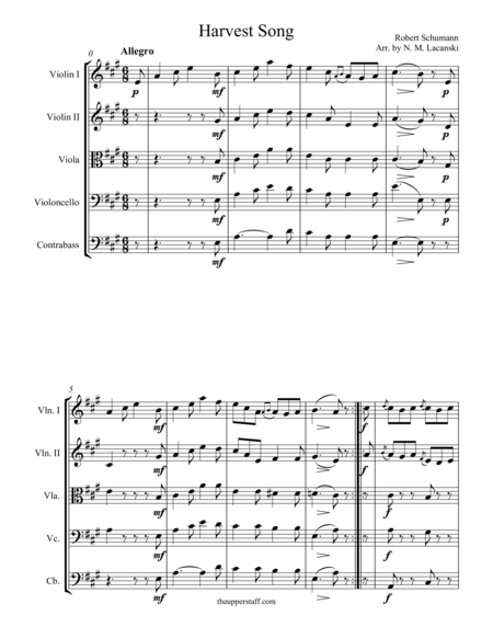 Harvest Song Sheet Music