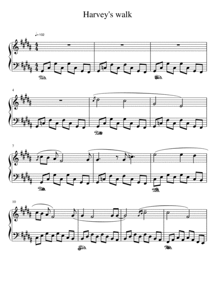 Harveys Walk Sheet Music