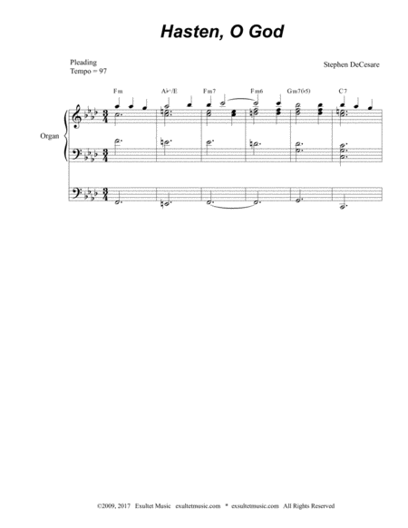 Hasten O God Sheet Music