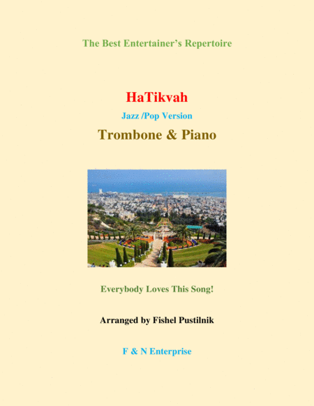 Free Sheet Music Hatikvah For Trombone And Piano