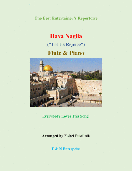 Hava Nagila Piano Background For Flute And Piano Jazz Pop Version Sheet Music