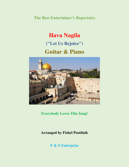 Hava Nagila Piano Background For Guitar And Piano Jazz Pop Version Sheet Music