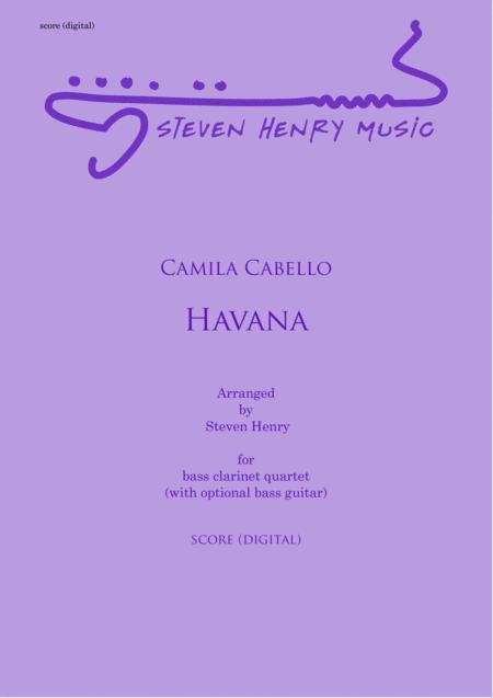 Havana For Bass Clarinet Quartet Sheet Music