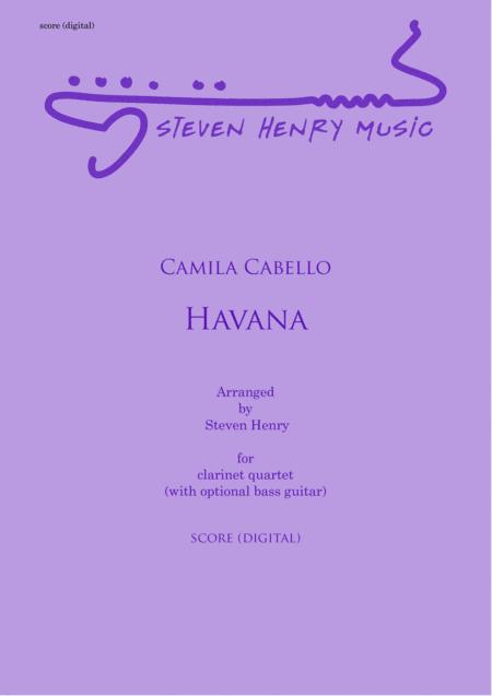 Free Sheet Music Havana For Clarinet Quartet