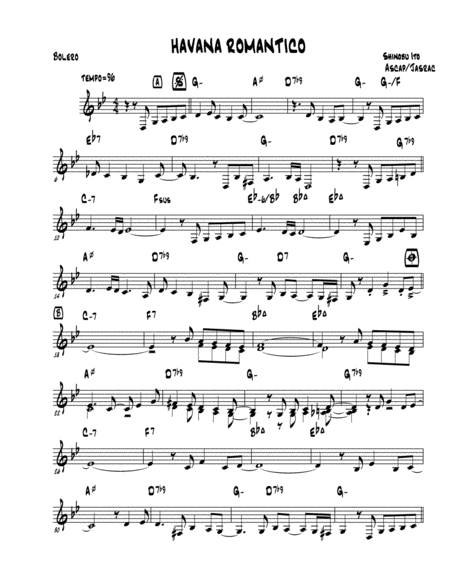 Free Sheet Music Havana Romantico