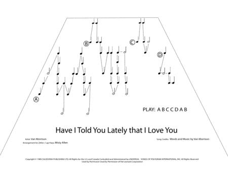 Have I Told You Lately That I Love You For Zither Lap Harp Sheet Music