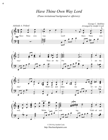 Have Thine Own Way Lord Sheet Music