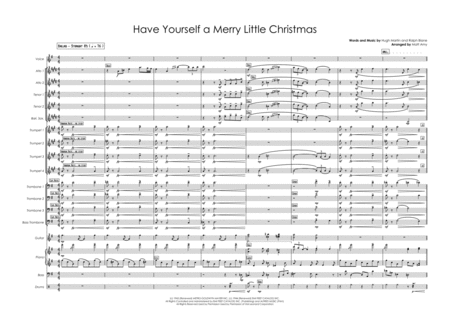 Have Yourself A Merry Little Christmas Female Vocal Feature With Big Band Sheet Music