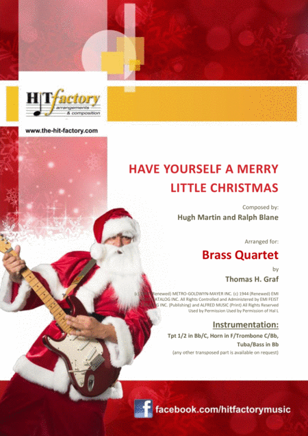 Free Sheet Music Have Yourself A Merry Little Christmas From Meet Me In St Louis Brass Quartet