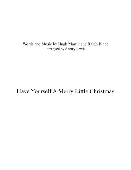 Have Yourself A Merry Little Christmas Solo Violin For Violin Solo Sheet Music