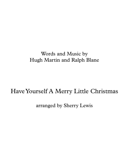 Have Yourself A Merry Little Christmas Woodwind Trio For Woodwind Trio Sheet Music