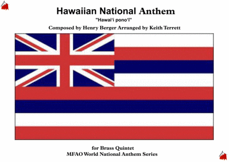 Free Sheet Music Hawaaiin National Anthem Hawai I Pono For Brass Quintet