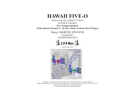 Hawaii Five O Theme For 5 10 Trumpets Optional Bass Kit Timpani Sheet Music