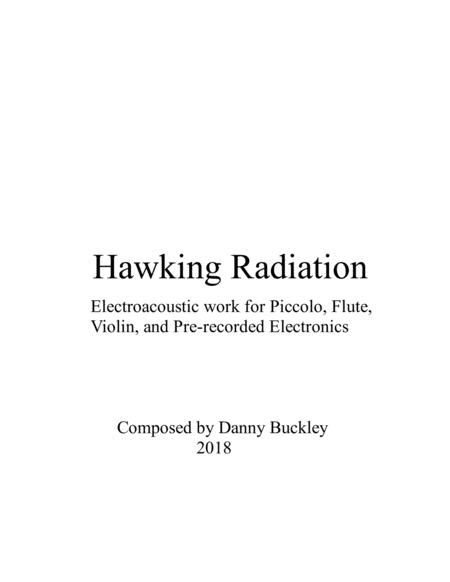 Free Sheet Music Hawking Radiation