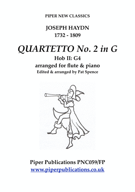 Free Sheet Music Haydn Quartetto In G Hob Ii G4 Arranged For Flute Piano