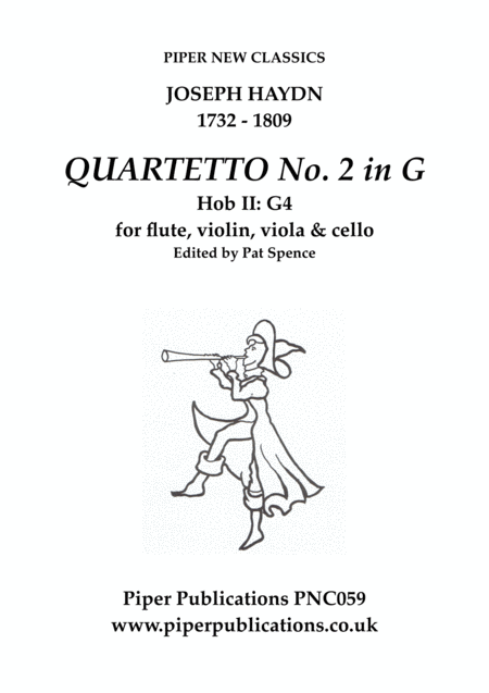 Haydn Quartetto No 2 In G Major Hob Ii G4 For Flute Strings Sheet Music