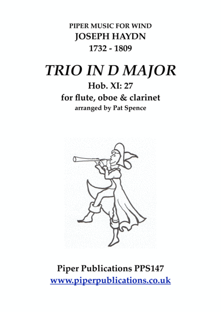 Haydn Trio In D Major Hob Xi 27 For Flute Oboe Clarinet Sheet Music