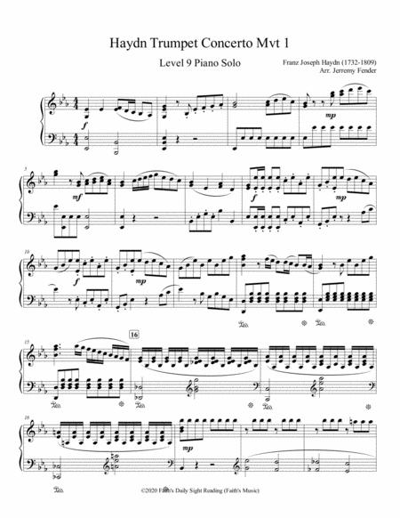 Free Sheet Music Haydn Trumpet Concerto Mvt 1