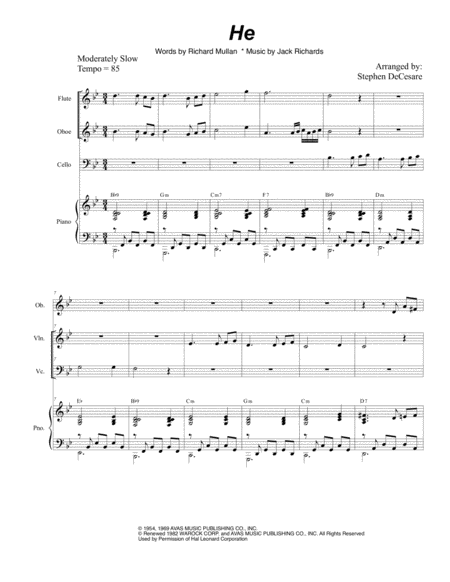 He Duet For Violin And Cello Sheet Music