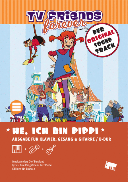 Free Sheet Music He Ich Bin Pippi Pippi Longstocking