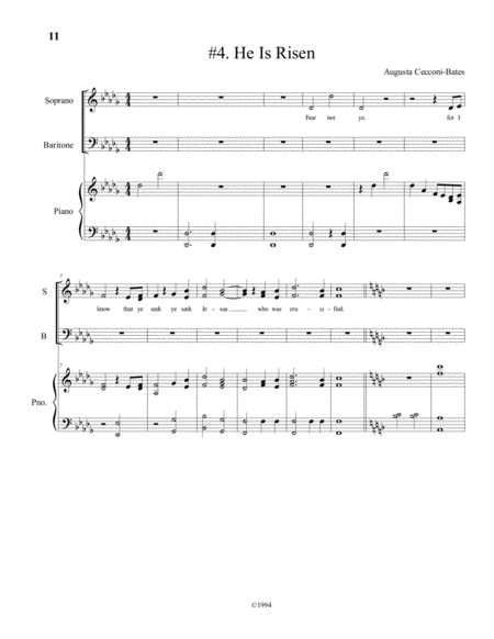He Is Risen Satb Organ No 4 Anthem From Cantata Christ Our Passover Suitable As An Easteranthem Sheet Music