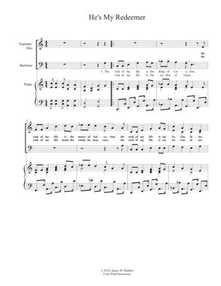 Free Sheet Music He My Redeemer