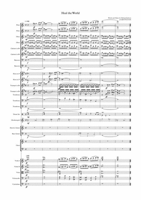 Free Sheet Music Heal The World With Prelude