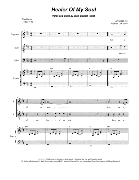 Healer Of My Soul Duet For Soprano And Tenor Solo Sheet Music