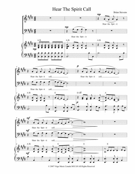 Free Sheet Music Hear The Spirit