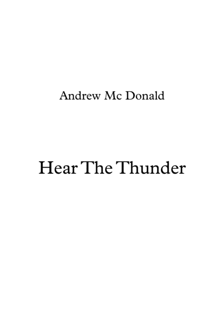 Hear The Thunder Sheet Music