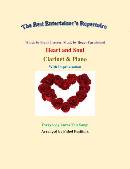 Heart And Soul For Clarinet And Piano With Improvisation Sheet Music