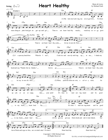 Heart Healthy Sheet Music