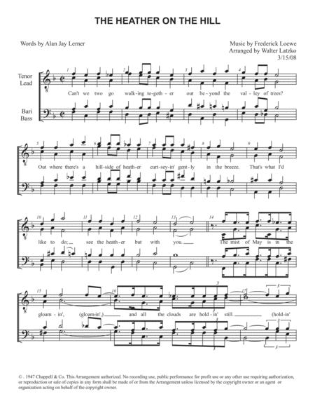 Free Sheet Music Heather On The Hill
