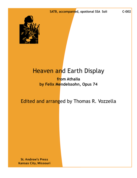 Heaven And Earth Display From Athalia Satb Sheet Music