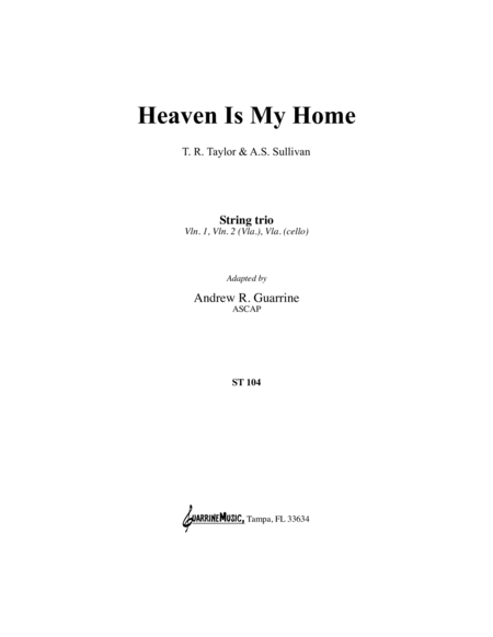 Free Sheet Music Heaven Is My Home
