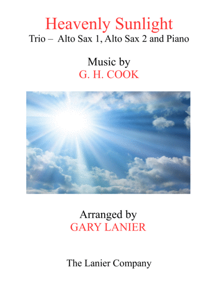 Heavenly Sunlight Trio Alto Sax 1 Alto Sax 2 Piano With Score Parts Sheet Music