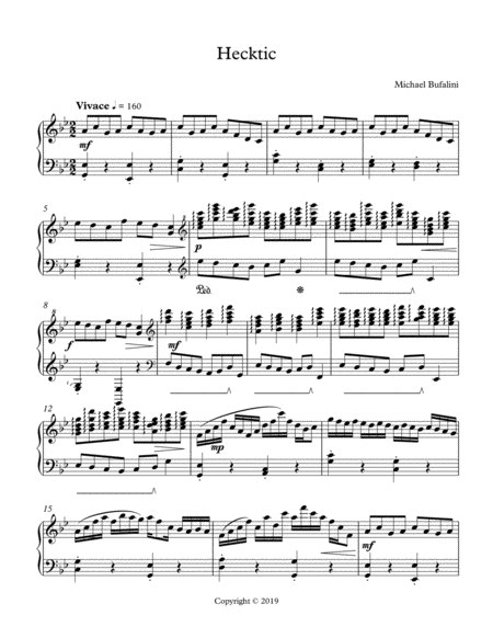 Free Sheet Music Hecktic