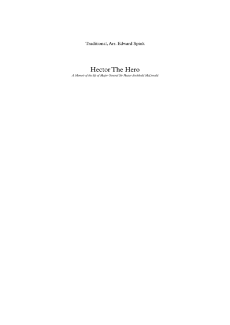 Free Sheet Music Hector The Hero