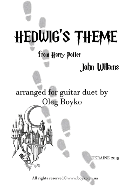 Hedwigs Theme From Harry Potter By John Willams Arranged For Duo Guitars By Oleg Boyko Sheet Music