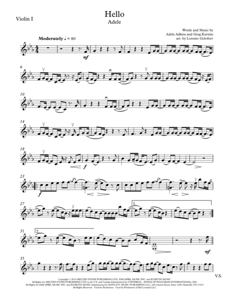 Free Sheet Music Hello String Trio