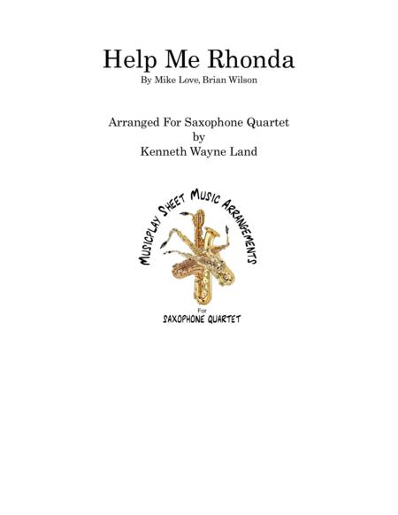 Free Sheet Music Help Me Rhonda Saxophone Quartet Rhythm