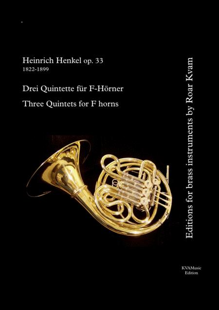 Free Sheet Music Henkel Drei Quartette Fr F Hrner Three Quartets For F Horns