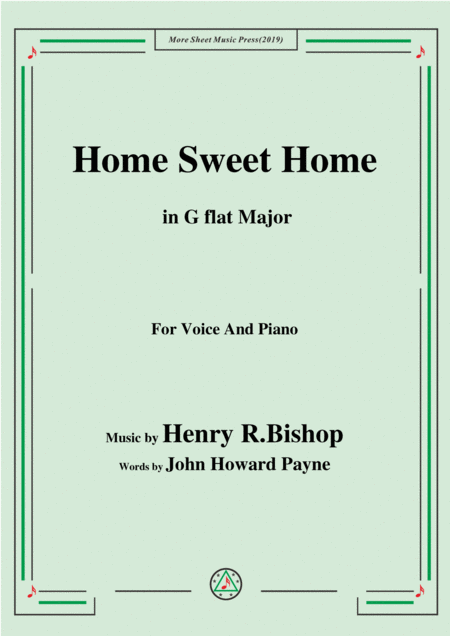 Free Sheet Music Henry R Bishop Home Sweet Home In F Major For Voice And Piano