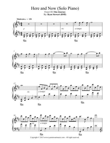 Here And Now Solo Piano Sheet Music